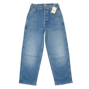 NWOT MOTHER patch pocket private flood in flag me down Wide Leg Crop